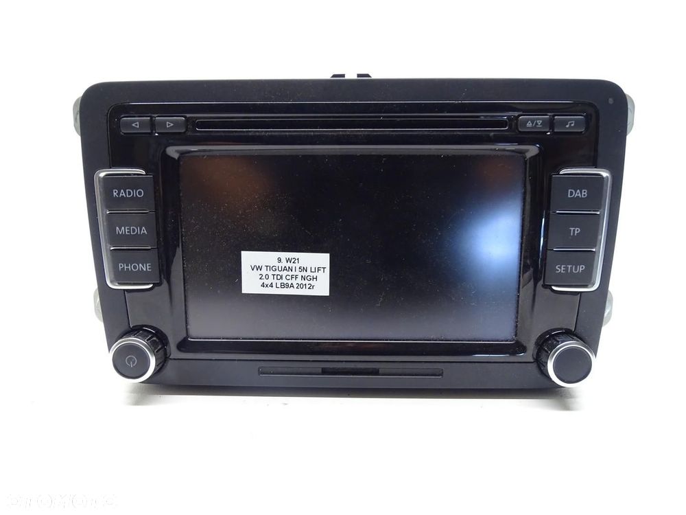 RADIO RADIOODTWARZACZ CD NAVI NAWIGACJA 3C8035195G VW TIGUAN I 5N LIFT - 1