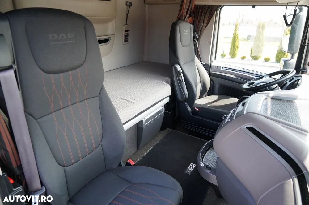 DAF XF 480 / CUPLAJ TANDEM / SSC / MEGA / PUNȚĂ RIDICATĂ / I-PARK COOL / ȘINGURI PENTRU STICLE / REMORCA WECON - 7,70 M / - 32