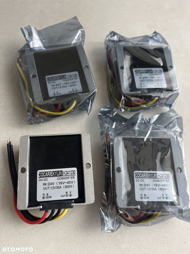 Obniżający regulator napięcia DC-DC in 24v out 12v 360W 4 szt! - 4