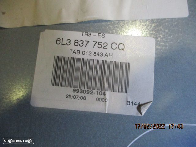 Elevador Sem Motor 6L3837752CQ SEAT IBIZA 6L 2007 5P FD - 3