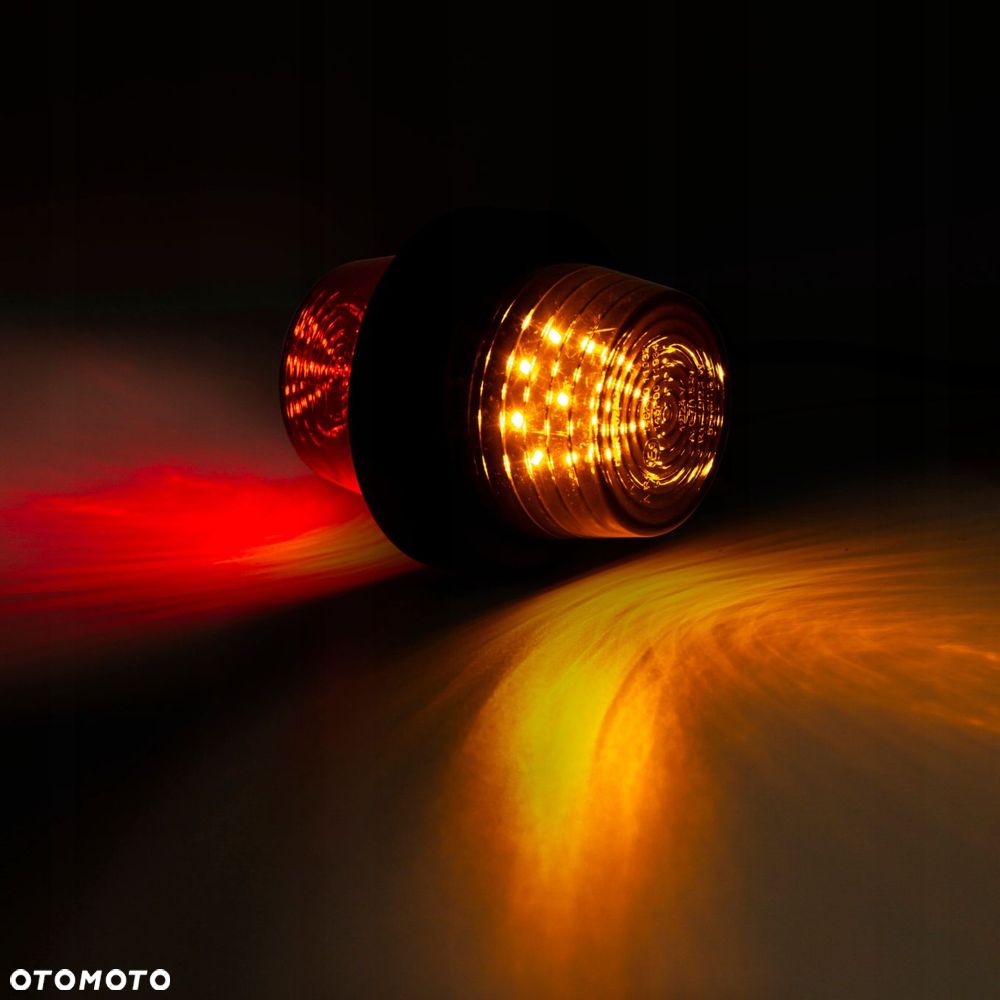 lampa obrysowa led krótka pomarańczowo - czerwona 12/24v - 3
