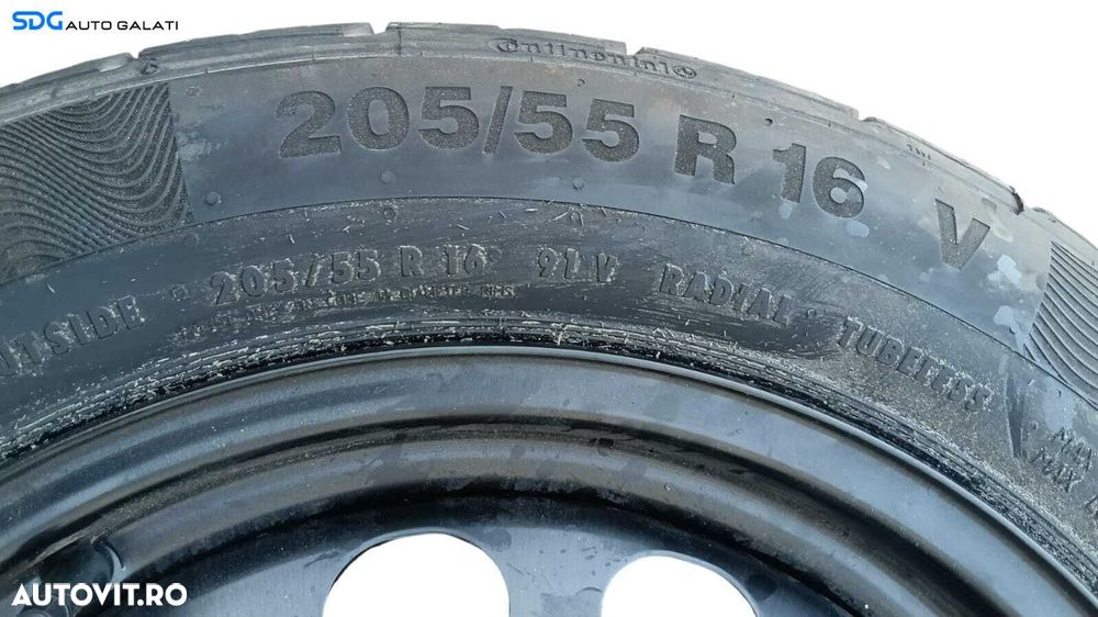 Janta Rezerva Tabla 205 55 16 R16 6½ 16H2 Volkswagen Golf 7 2013 - 2020 Cod 5Q0601027 [M8760] - 6