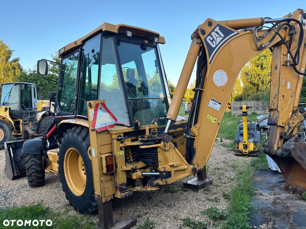 Caterpillar CAT 428D 2005r 4x4 koparko ładowarka teleskop widły rekin - 3