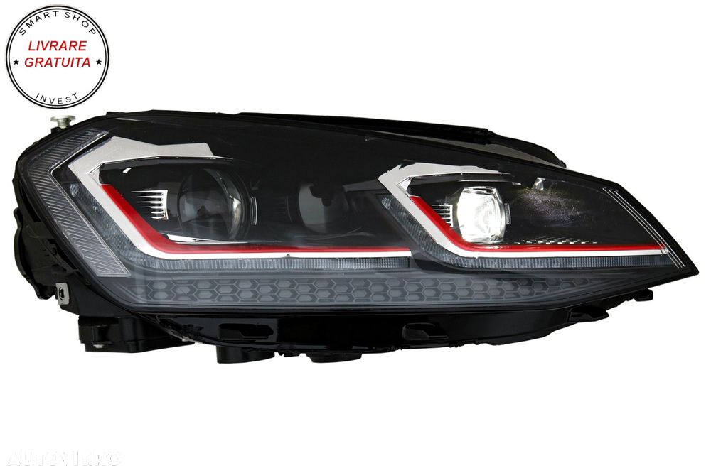 Faruri LED VW Golf 7 VII (2012-2017) Facelift G7.5 GTI Look cu Semnal Dinamic- livrare gratuita - 8