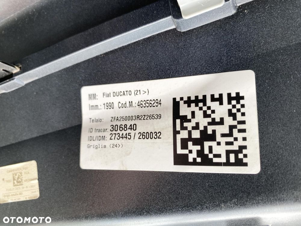 FIAT DUCATO 25- ATRAPA GRILL MASKOWNICA CHŁODNIC 1441213080 ORYGINALNA - 13