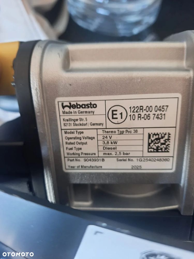 Orginalne Ogrzewanie Postojowe Webasto scania WTA 3,8 KW - 3