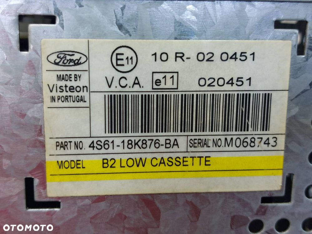 RADIO ODTWARZACZ + KOD FORD FIESTA MK5 4S61-18K876-BA - 5