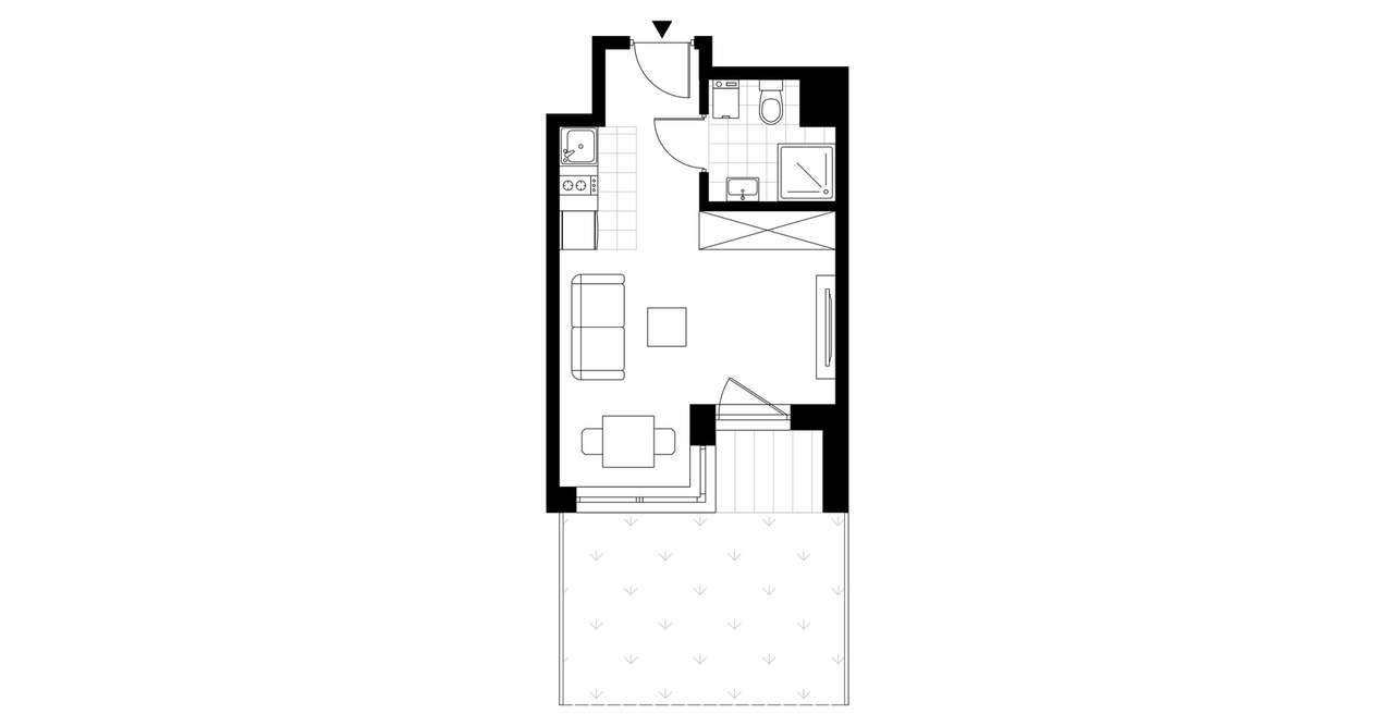 1-pokojowy apartament inwestycyjny 24m2 + ogródek - Pełny obrazek: 3/23