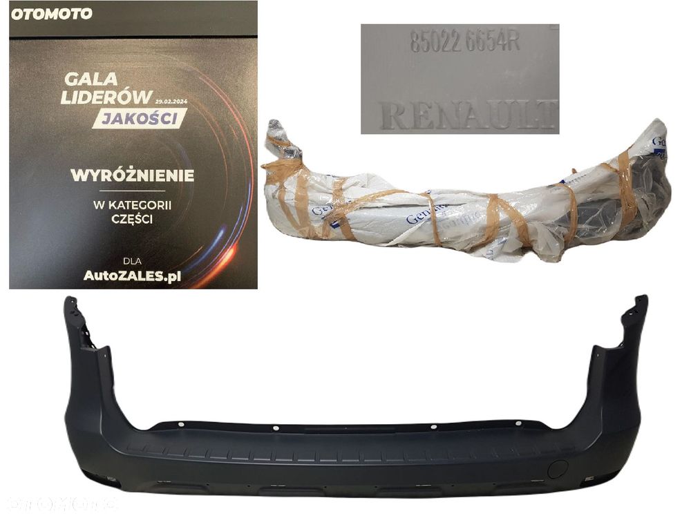 FABRYCZNIE NOWY ORYGINALNY ZDERZAK TYLNY TYŁ DACIA DOKKER BEZ PDC 12-20 850226654R - 1