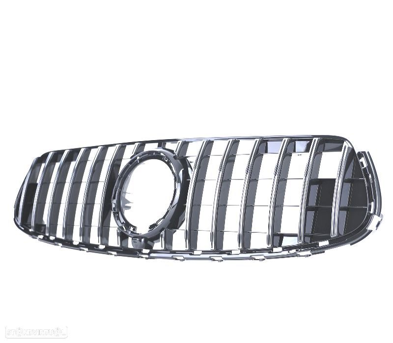 GRELHA FRONTAL MERCEDES CLASE GLC X253 SUV 20- LOOK AMG PRETO CROMO - 4