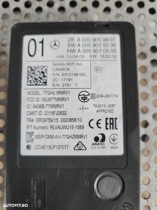 Senzor Radar Distronic Mercedes E Class W213 Coupe Cabrio W238 A238 C238 W222 W257 - 6