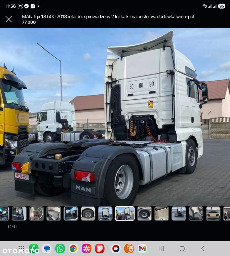 MAN Tgx 18.500 mały przebieg 2017 retarder sprowadzony 2 łóżka serwis lodówka wron-pol - 12