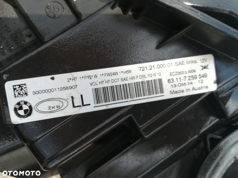 ZDERZAK PRZÓD BMW 3 F30 WERSJA USA, REFLEKTOR, HALOGEN - 4