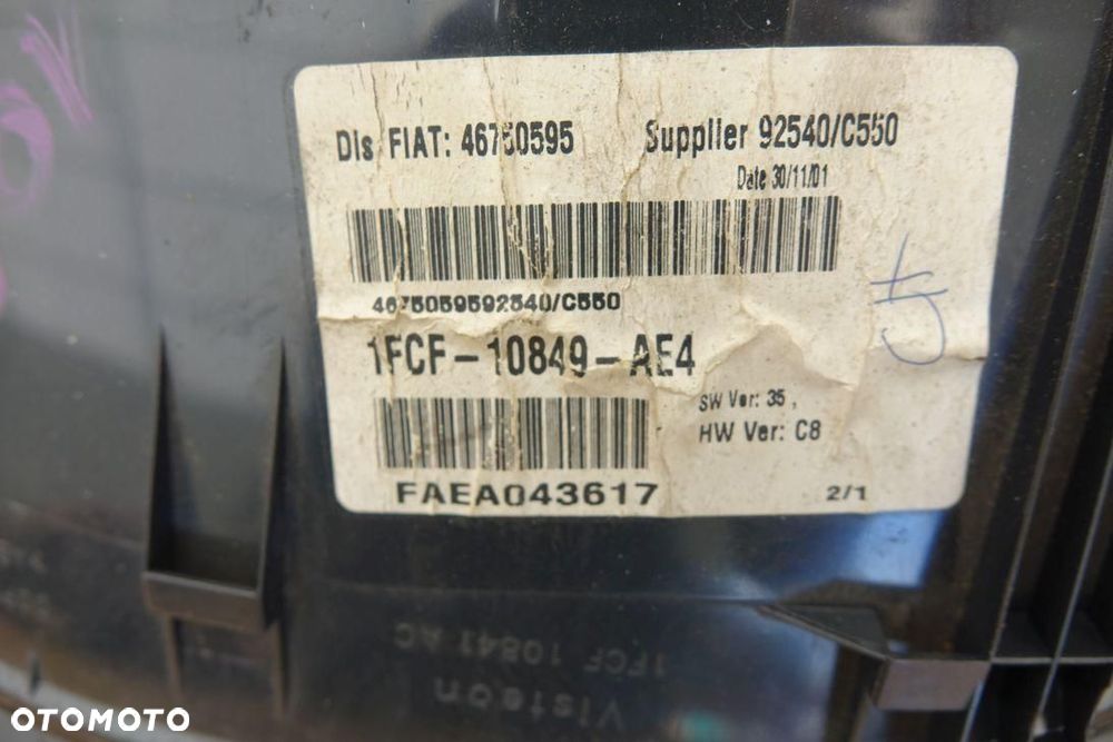 LICZNIK ZEGARY EUROPA FIAT STILO  46750595  1FCF-10849-AE4 - 4
