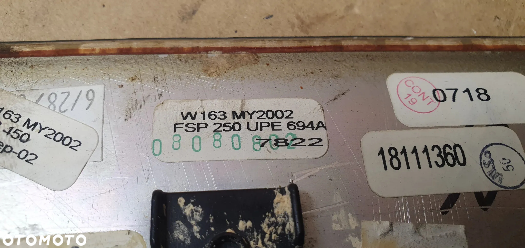 Osłona ramka dekor tunelu środkowego drewno Mercedes ML W163 Lift - 7