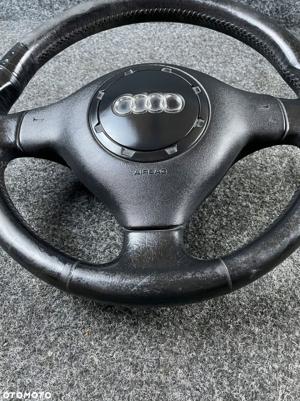 audi a3 8l kierownica trójramienna skóra do obszycia poduszka airbag kpl. - 4