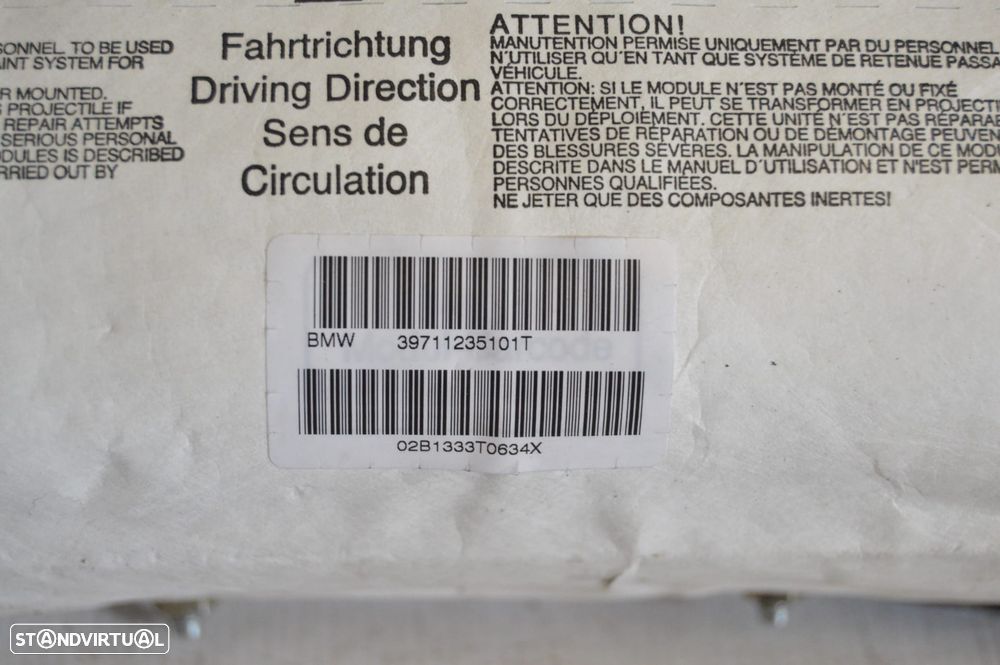 AIRBAG PASSAGEIRO 39711235101T 39711235101 02B1333T0634X 2291642 BMW SERIE 3 E46 320D 150CV 204D4 - 5