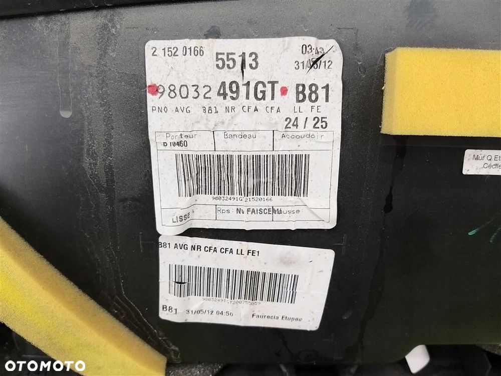 Tapicerka drzwi przód lewe Citroen DS5 2011-2015 98032491GT ORYGINAŁ - 2