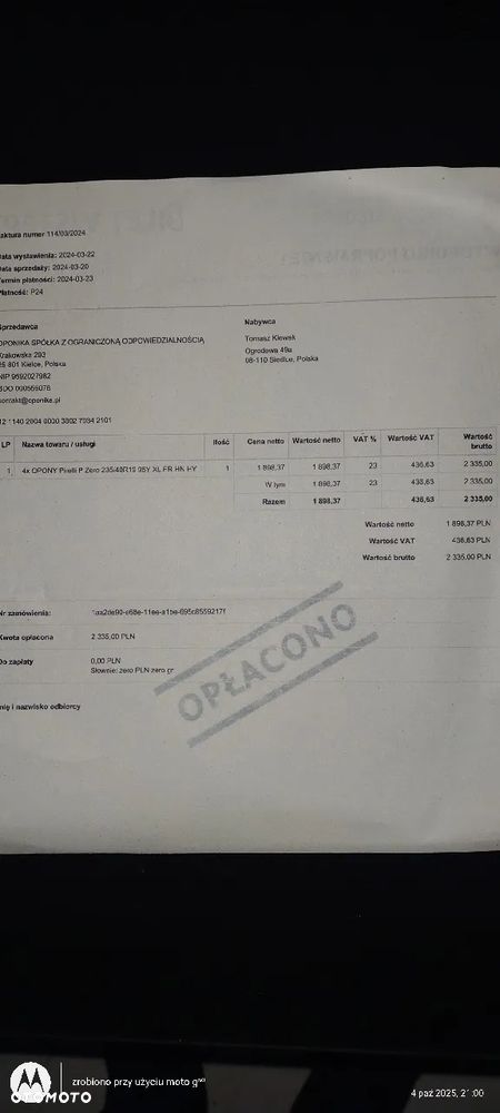 Felgi aluminiowe z oponami Alfa Romeo  19cali - 17