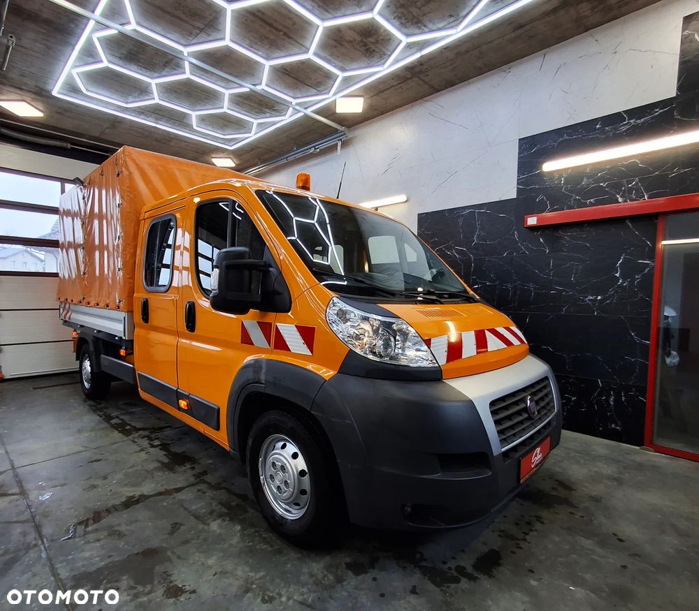 Fiat Ducato Doka Brygadówka Skrzynia Plandeka Oświetlenie Ostrzegawcze Pomarańczowy Służba Drogowa Autostradowa Hak 2010 Rok Ogrzewanie Postojowe Webasto - 2