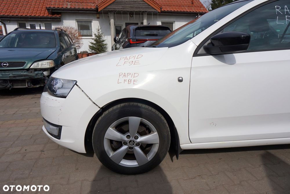 MASKA ZDERZAK BŁOTNIKI LAMPY RAPID NH3 LF9E  SKODA 2012-2019 BIAŁY PRZÓD KOMPLETNY - 8