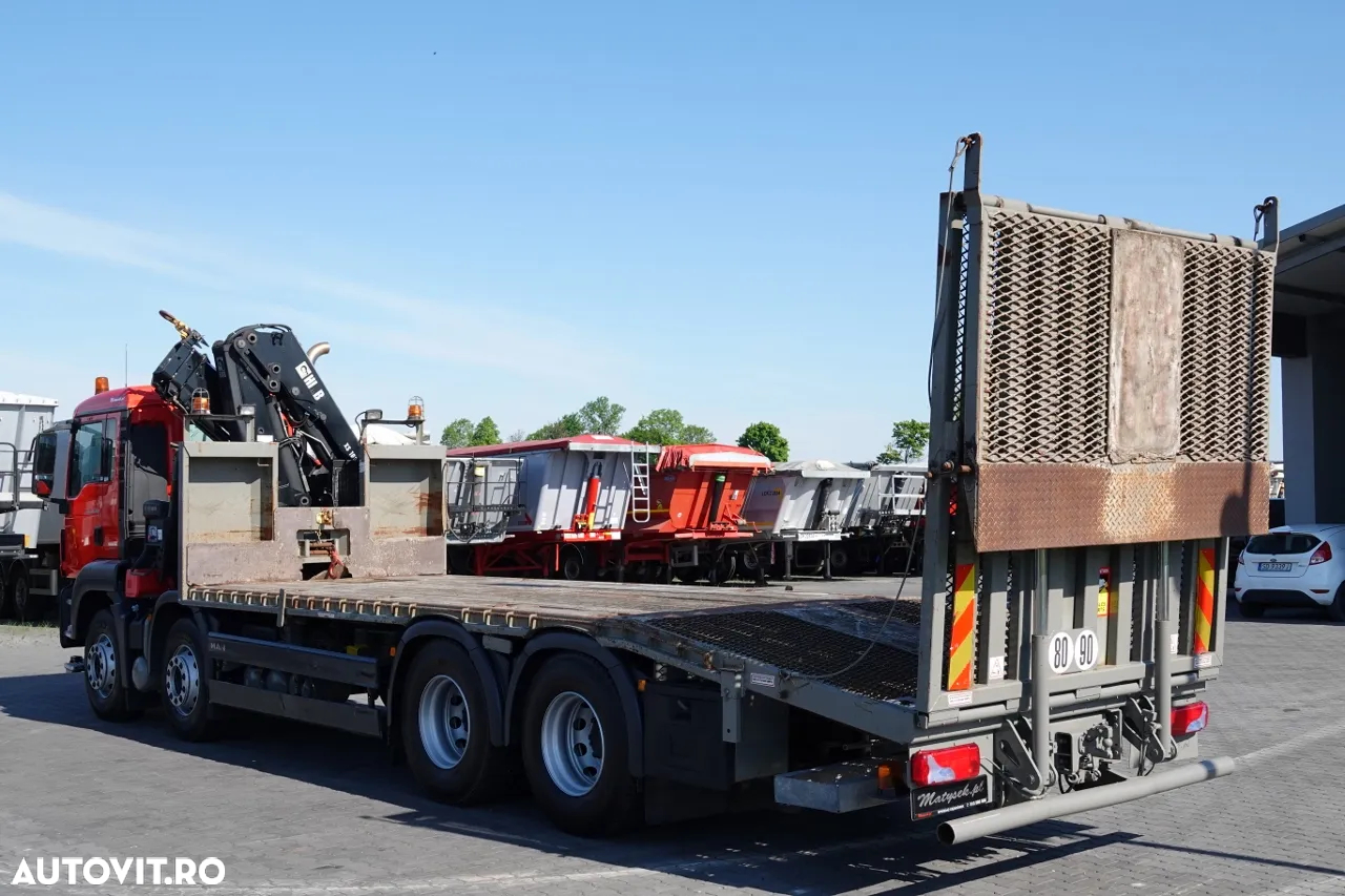 MAN TGS 35.360 / 8x2-4 / REMORCARE + HDS HIAB 166 E-2 / AXIE LIFTATOR / 4 AXI / GAMA HIDRAULICA / TROLIU / ASISTENTA RUTIERA / EURO 5 EEV - 8