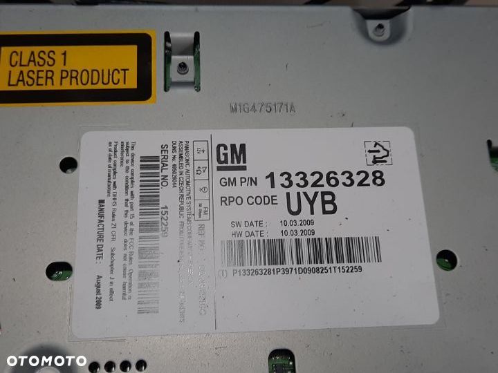 RADIO CD KOMPLET CZYTNIK WYSWIETLACZ OPEL INSIGNIA A SLASK WYSYLK VAT - 2