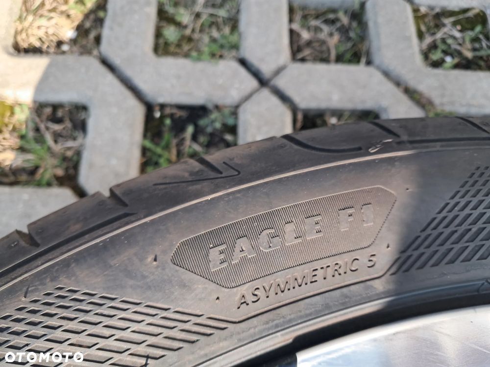 Felga aluminiowa +opona 225/45R19 Goodyear Eagle F1 Asymetric 5 czarna Nissan Quashai Kaszkai KE4096P200 et35 7Jx17" Aluminiowa alufelga F1 225/45R19 koło - 7