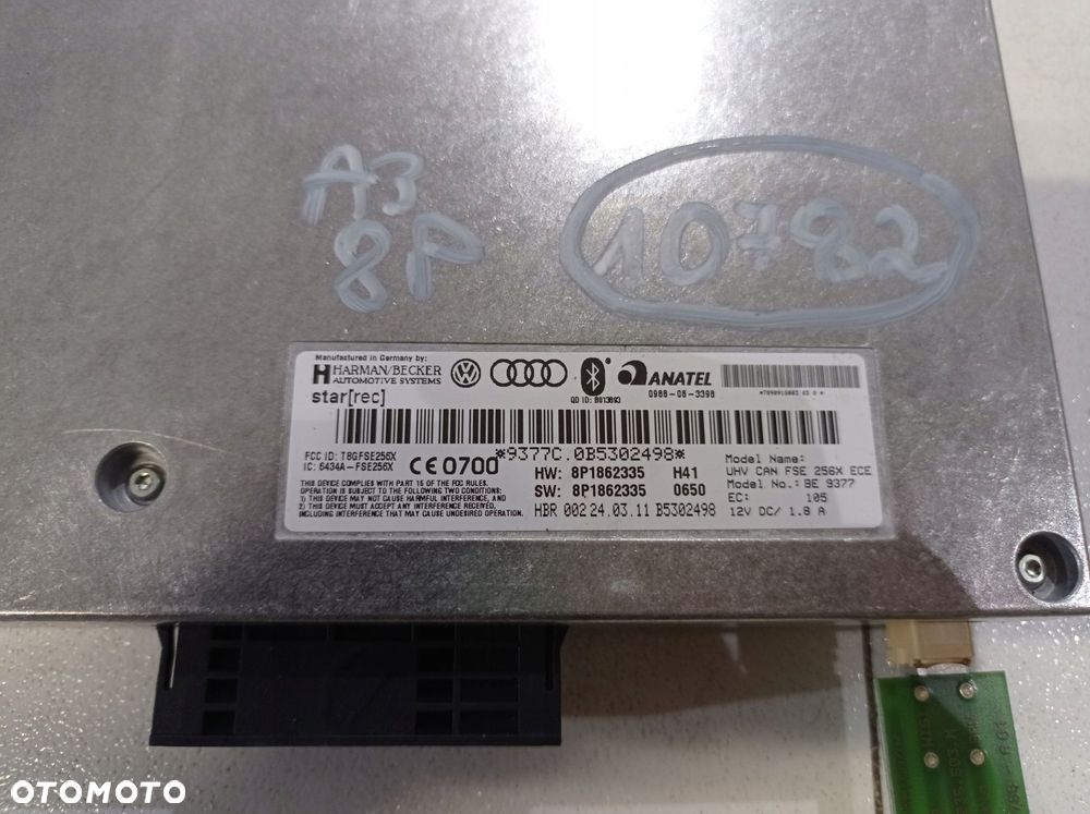 AUDI A3 8P LIFT MODUŁ BLUETOOTH 8p1862335 - 3