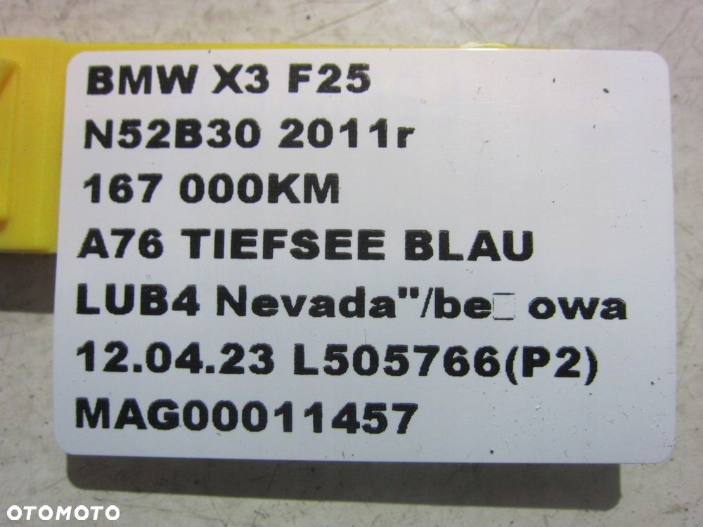 BMW X3 F25 X4 PÓŁOŚ LEWA PRZEDNIA 7598027 2.0 3.0 - 6