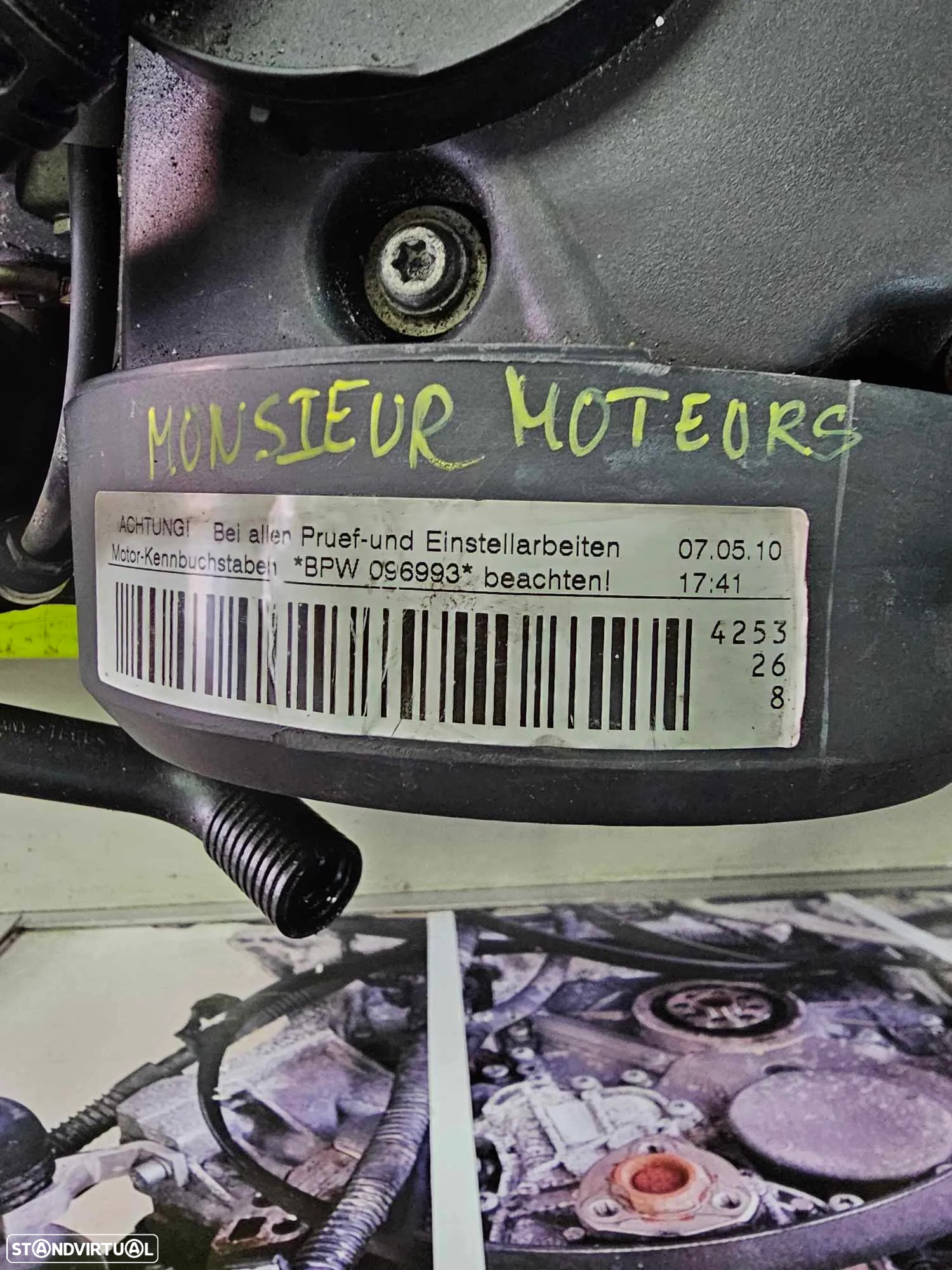 Motor Audi A4 2.0 TDI 2007 de 140cv, ref BPW - 5