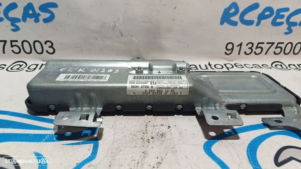AIRBAG PORTA PORTAS FRENTE FRONTAL DIREITA MERCEDES BENZ CLASS CLK C209 W209 A2098601405 2098601405 CLASS C W202 CLK C208 W208 S W220 - 2