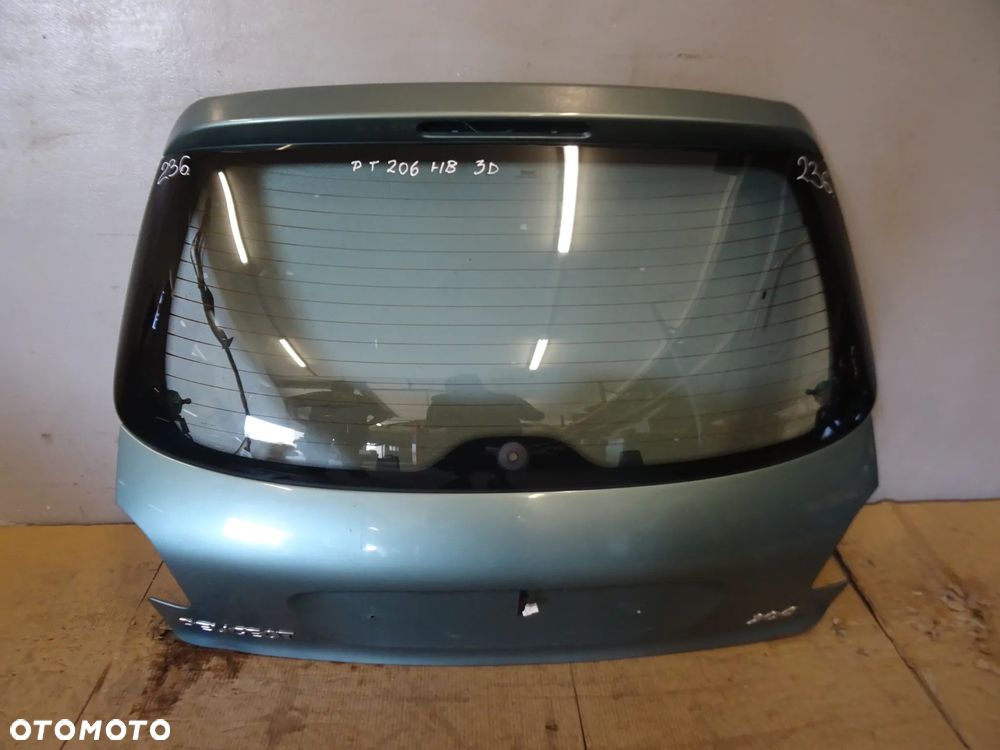 KLAPA TYŁ TYLNA SZYBA BAGAŻNIKA PEUGEOT 206 98-03 LAK:KRV NR236 - 2