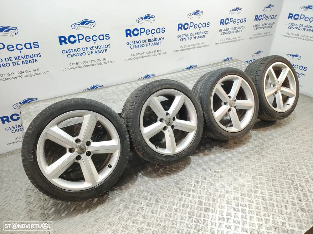 Conjunto de jantes 18 originais Audi A4 B8 S-Line 8J ET47 5x112 - 8
