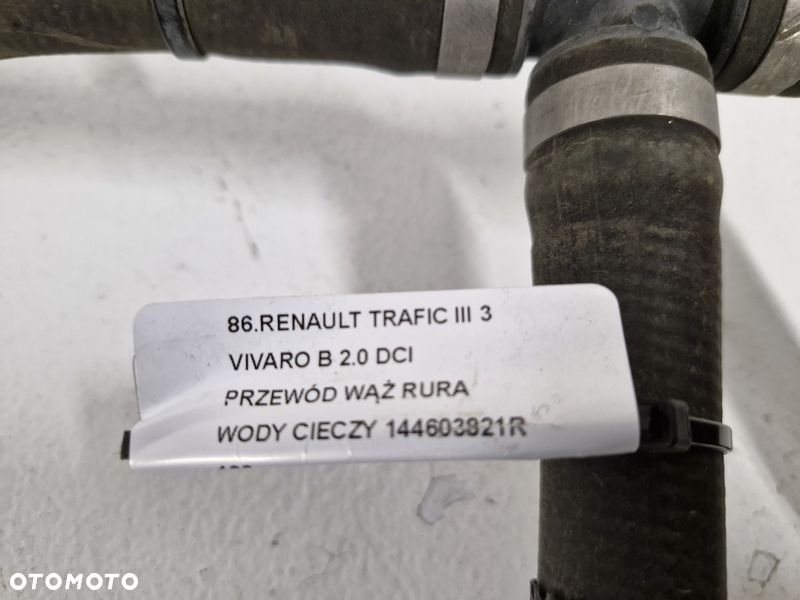 RENAULT TRAFIC III 3 VIVARO B 2.0 DCI PRZEWÓD WĄŻ RURA WODY CIECZY 144603821R - 6