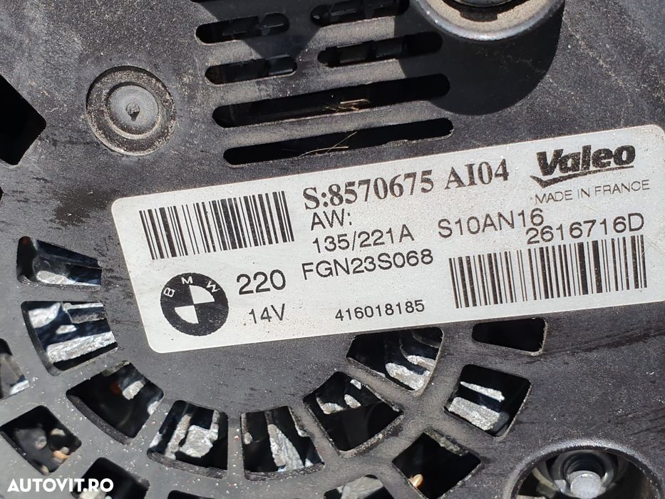 Alternator BMW 3.0d N57D30A 258cp cod: 8570675 - 1
