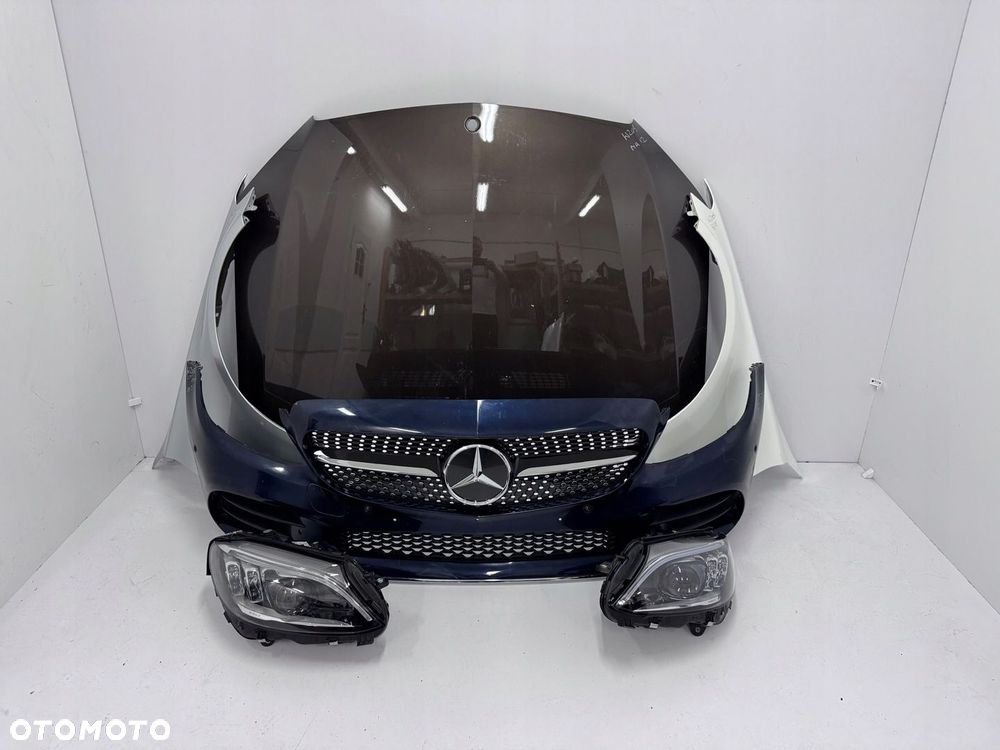 PRZÓD MERCEDES C KLASA W205 A205 LIFT AMG ZDERZAK MASKA BŁOTNIKI LAMPY - 1