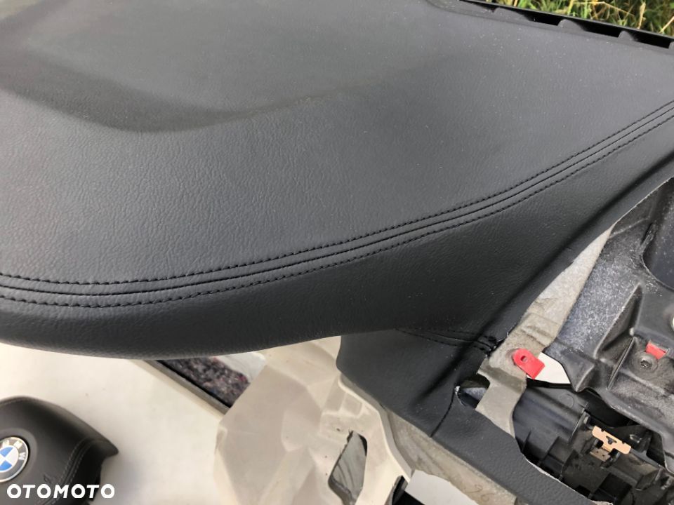 BMW 5 6 G30 G31 G32 F90 DESKA KONSOLA KOKPIT PULPIT PÓŁKA PARAPET PODUSZKI AIRBAG KOLAN PASY SKÓRA - 13