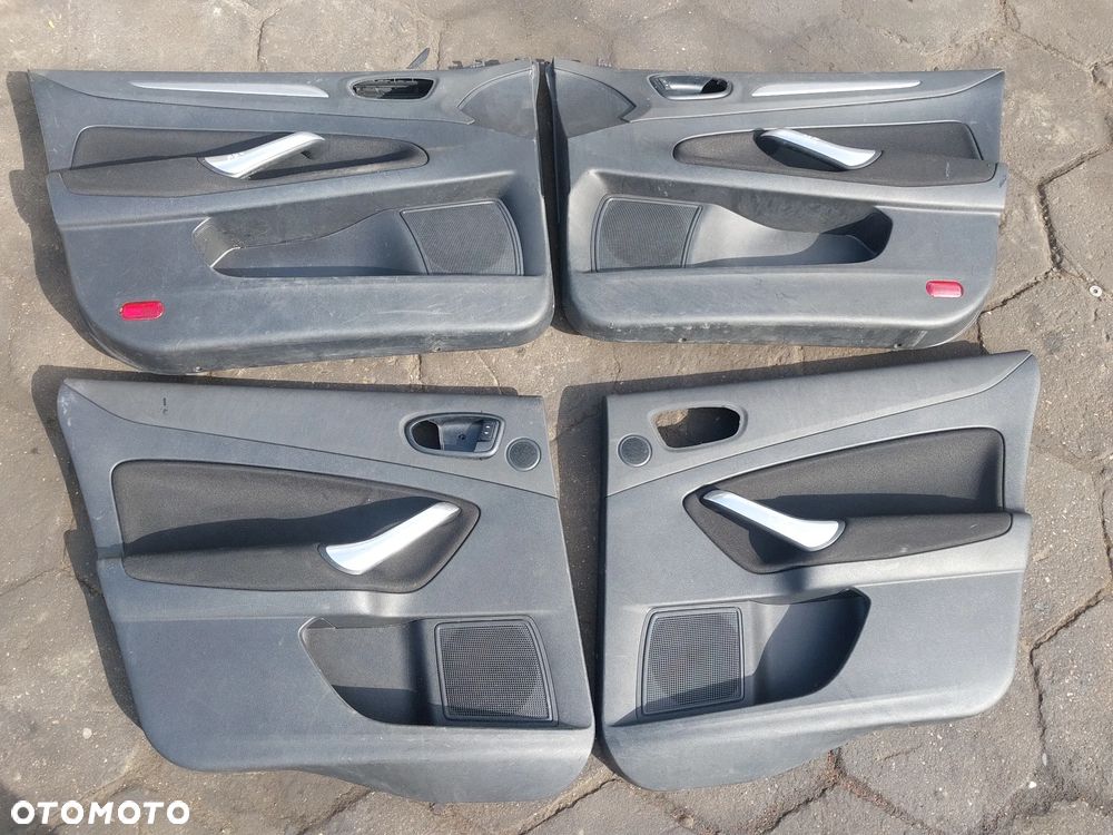 Boczki tapicerka drzwi Ford Mondeo MK4 MKIV HB Sedan prawy lewy przód tył boczek kierowcy pasażera czarne - 2