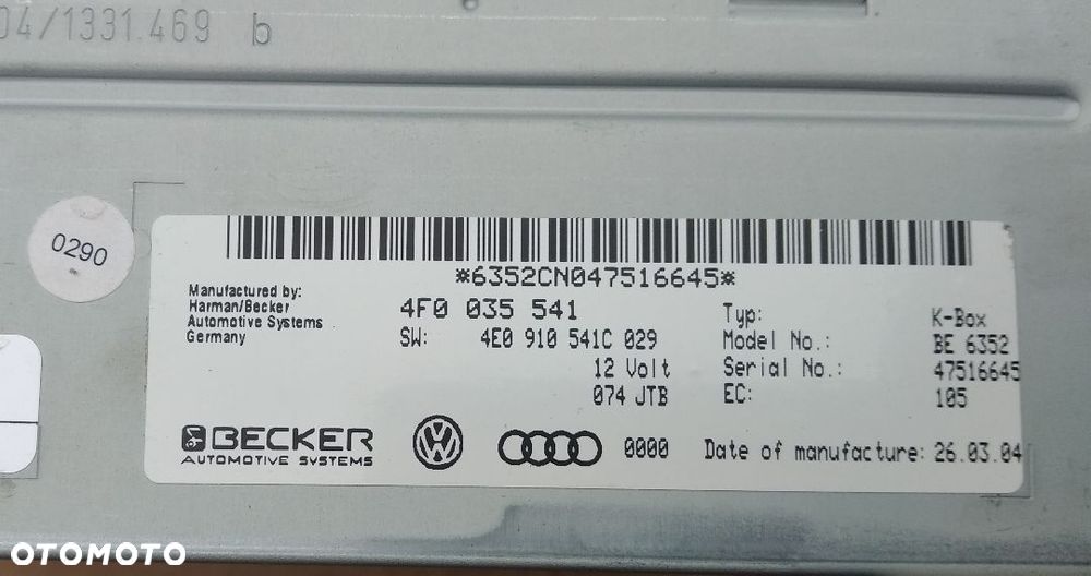 Audi A6 C6 tuner radia 4F0035541 4F0035541B   4F0035056B - 3