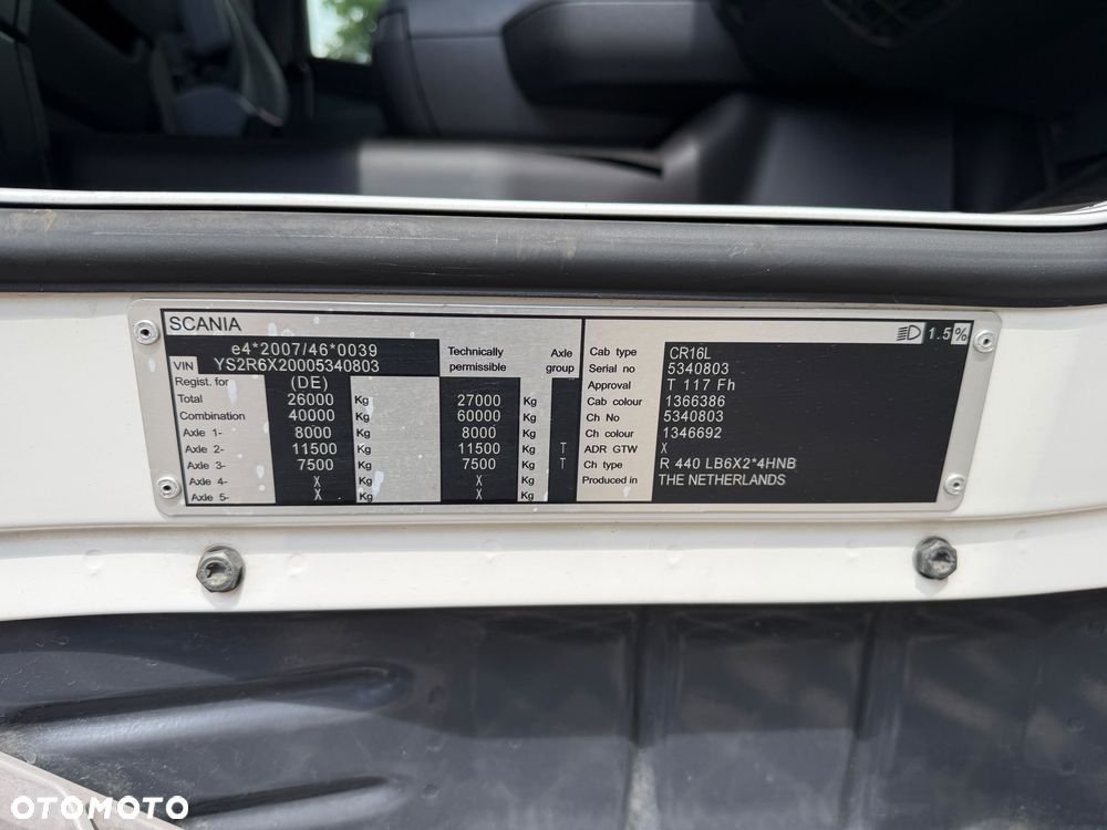 Scania R440 hakowiec, 6x2, MEILLER, pilot, 490 t.km.! - 12