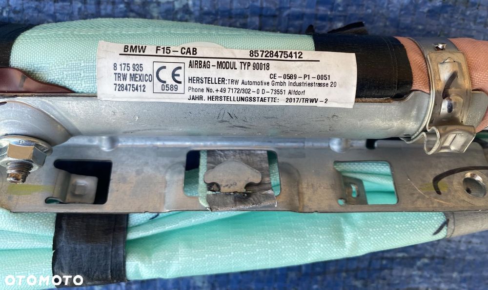 BMW X5 F15 AIRBAG KURTYNA KURTYNY KOMPLET ORYGINAŁ DEMONTAŻ - 4