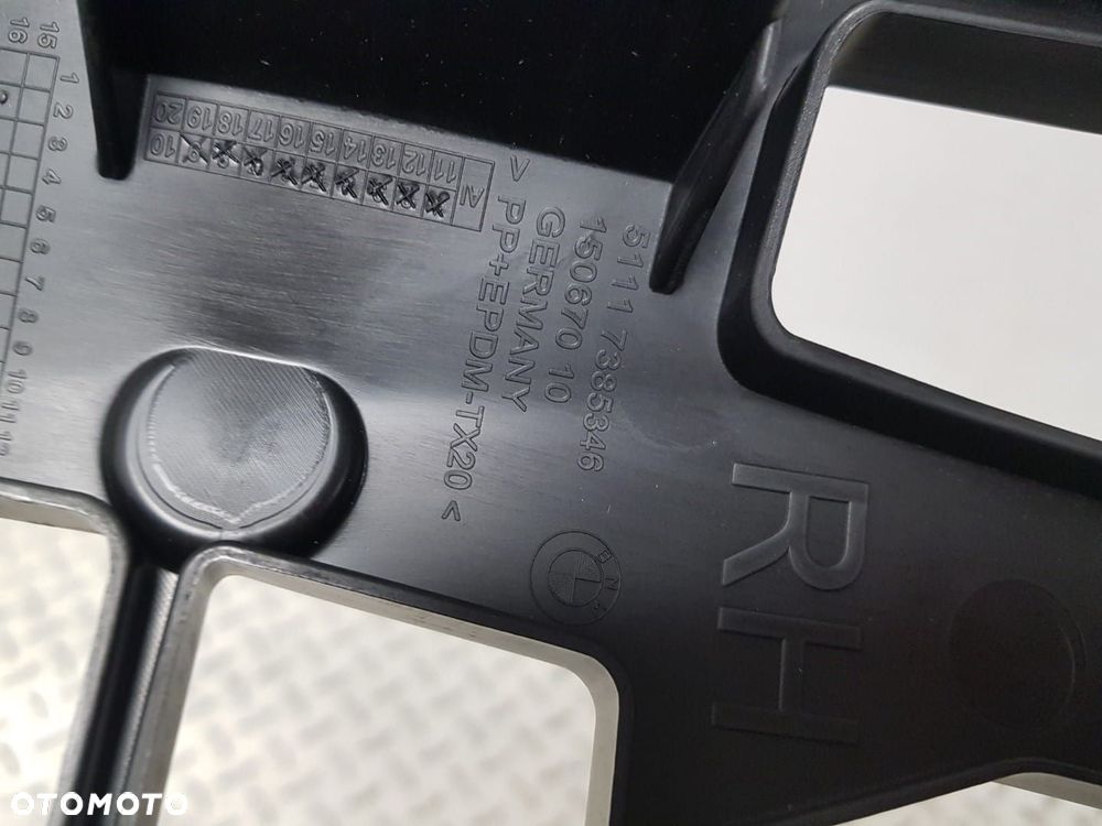 FABRYCZNIE NOWY ORYGINALNY SLIZG MOCOWANIE ZDERZAKA PRZEDNI PRAWY PRZÓD PRAWA BMW 5 G30 G31 7385346 - 5