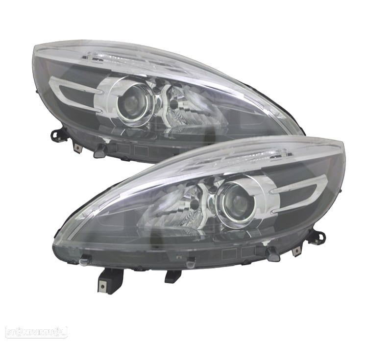 FARÓIS RENAULT SCENIC III 12-16 FUNDO PRETO - 1