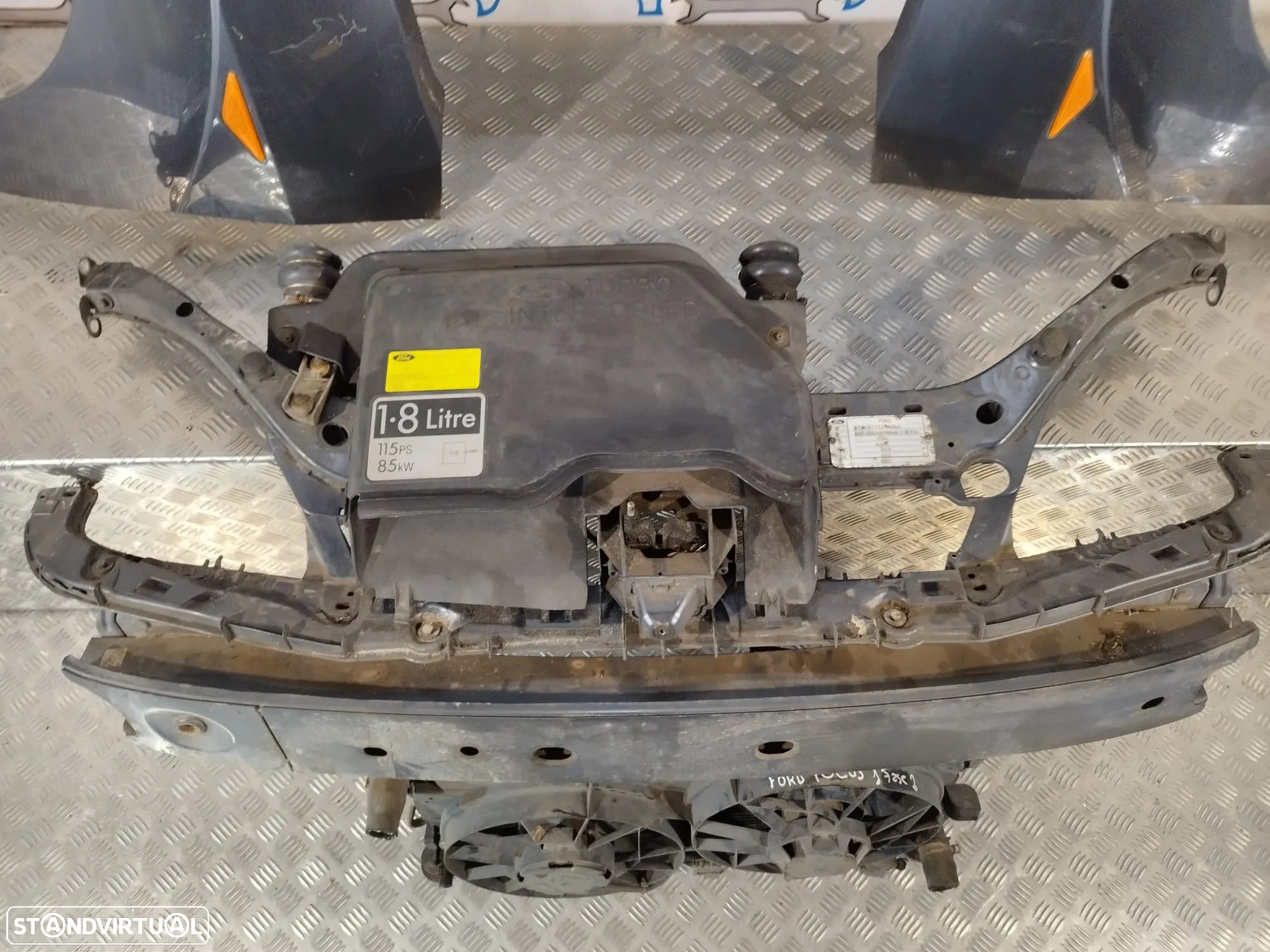 FRENTE COMPLETA FORD FOCUS I 1 MK1 FASE II 2 CAPOT PARACHOQUES GUARDA-LAMAS OTICAS RADIADOR VENTILADOR FRENTE FIBRA REFORÇO - 22