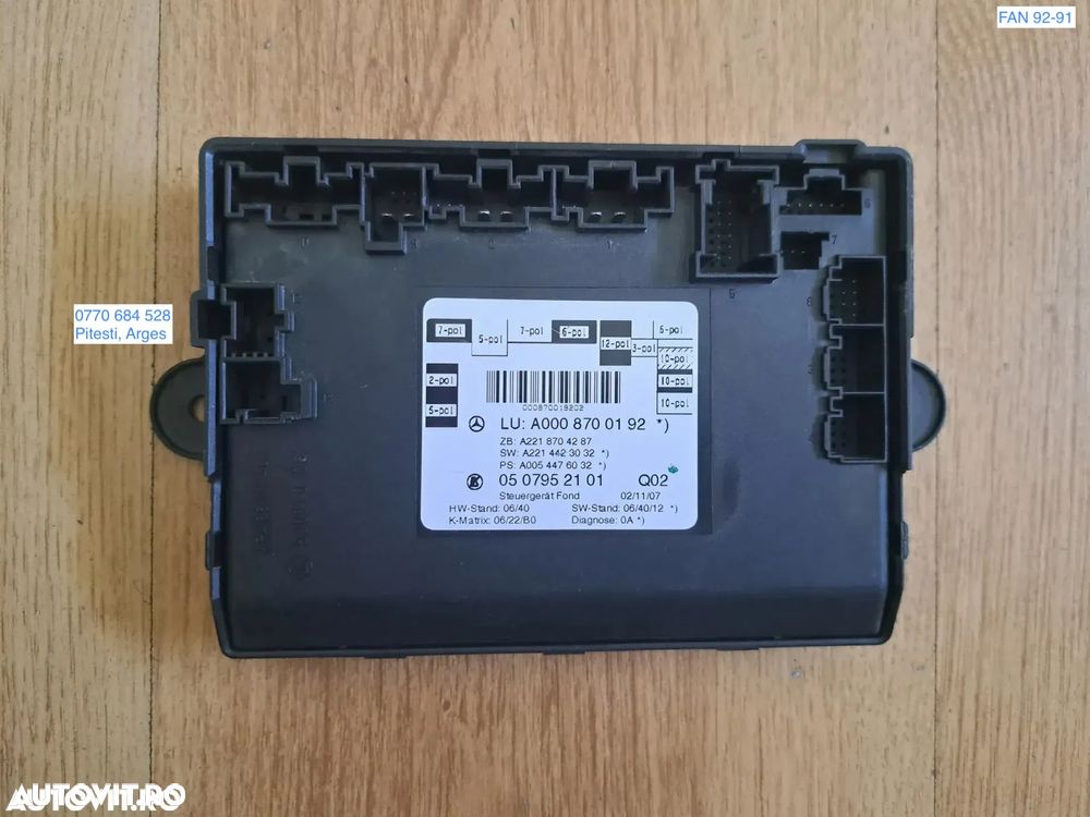 Unitate ECU SAM Modul control Usa Stanga Spate Mercedes S class w221 2005-2013