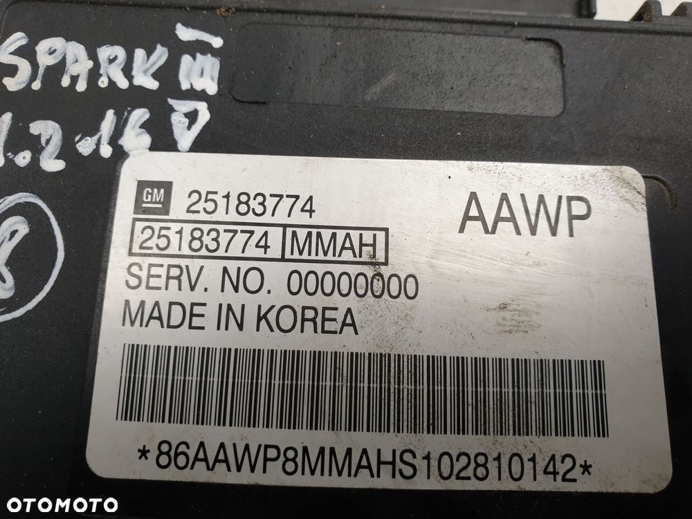 Spark III 1.2 16V STEROWNIK SILNIKA 25183774 AAWP - 2