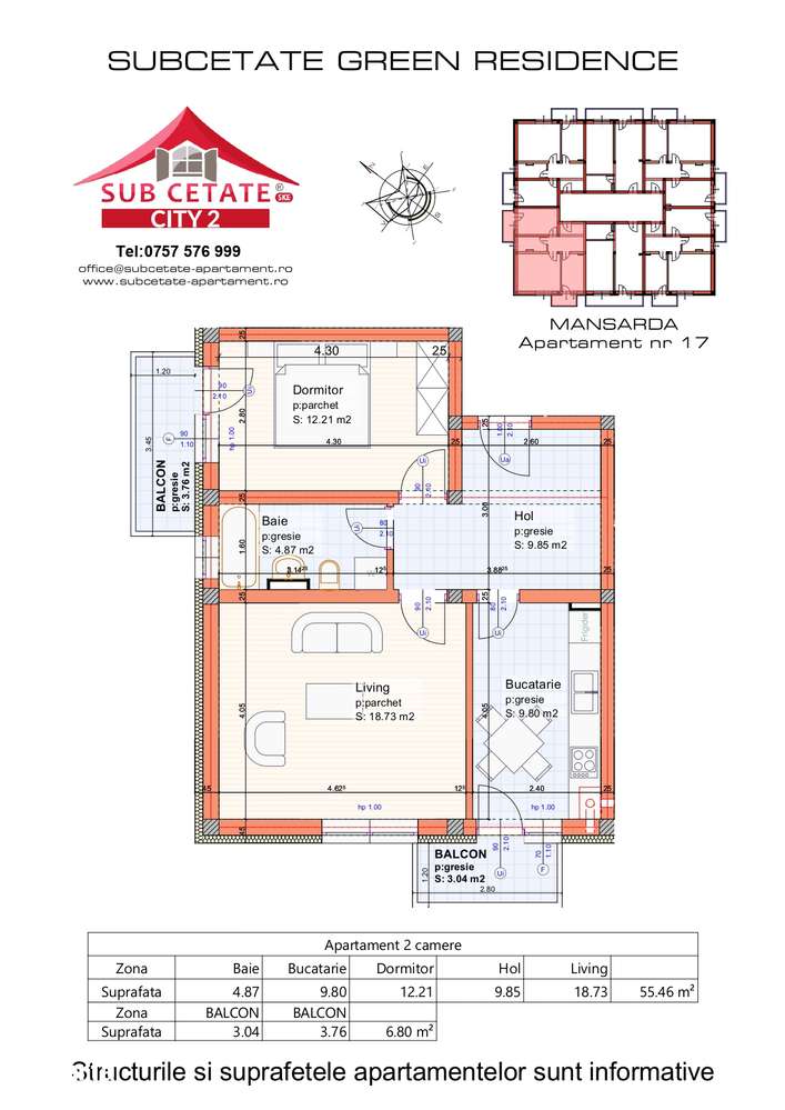 Apartament 2 camere, parcare inclusă, DEZVOLTATOR — fotografia 1