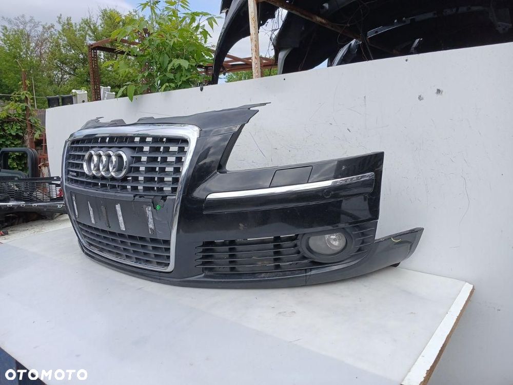 ZDERZAK PRZÓD PRZEDNI AUDI A8 D3 LIFT CZARNY PDC SPRYSKI 4E0807437AA - 2