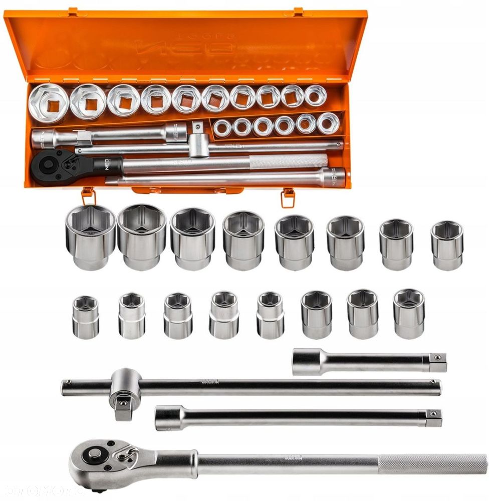 NEO KLUCZE NASADOWE ZESTAW KLUCZY NASADOWYCH 3/4" ZESTAW 21 SZTUK 08-061 - 2
